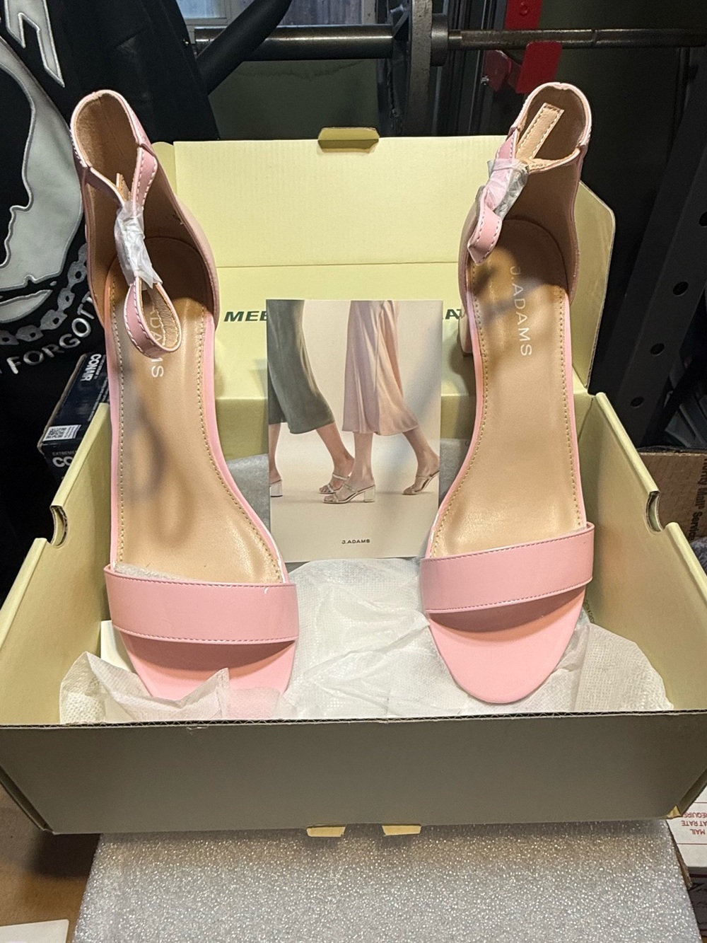 Adams Pink Patent Open-Toe Ankle-Strap Heels